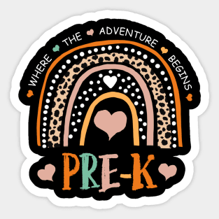 Leopard Rainbow Pre-K Where The Adventure Begins Sticker